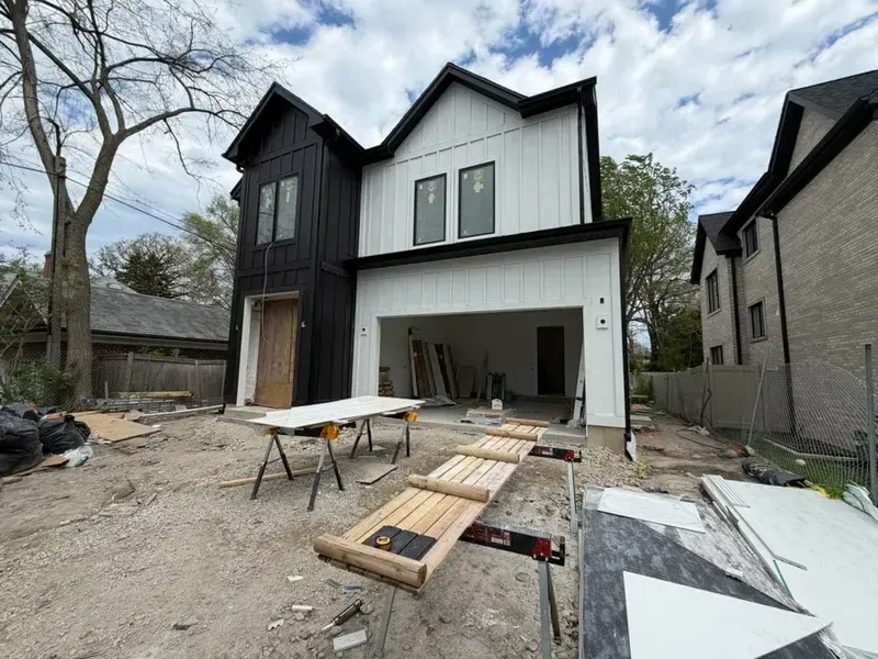New garage door on a modern home